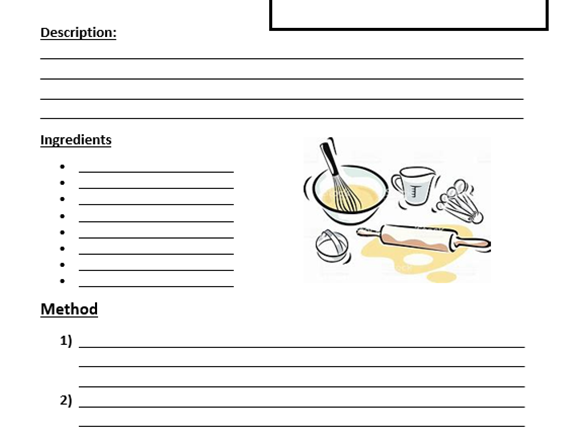 Instruction writing template- Baking