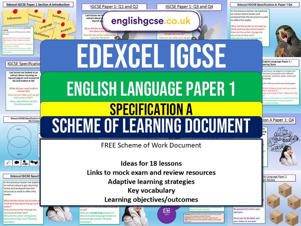 Edexcel IGCSE English Language Paper 1