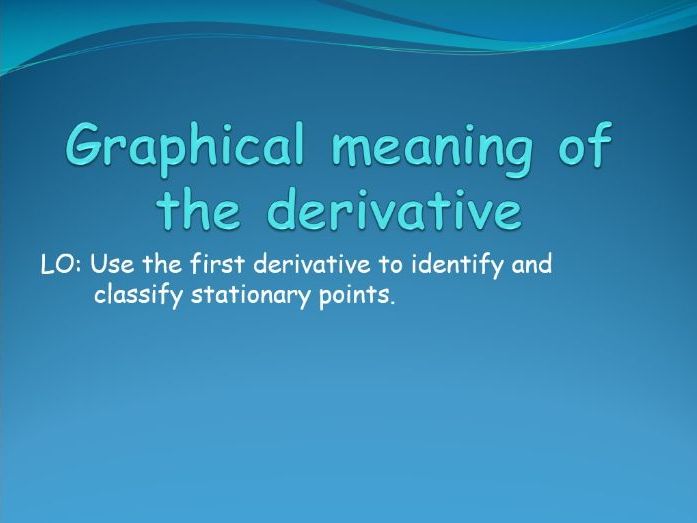 Graphical meaning of the derivative Teaching Resources