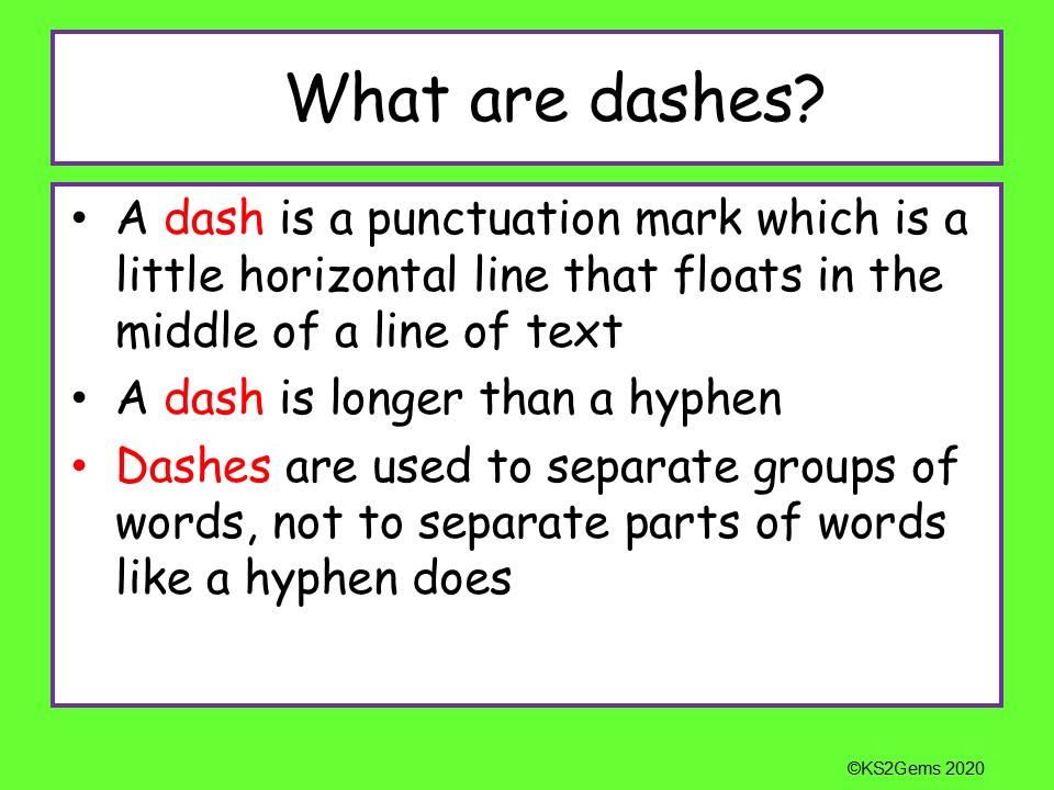 Y5 Brackets, Dashes and Commas