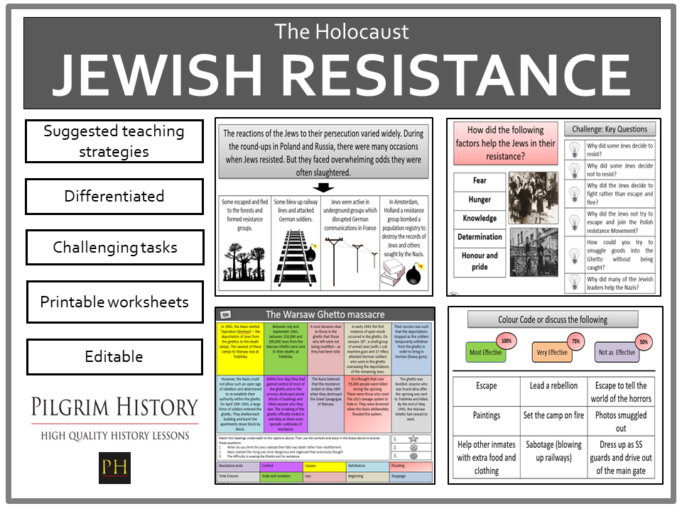 KS3 Holocaust: Jewish Resistance -  Courage against the Nazis