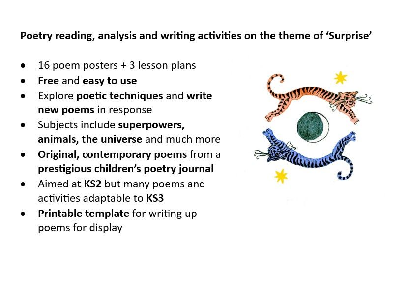 Poetry reading + writing activities: Surprise
