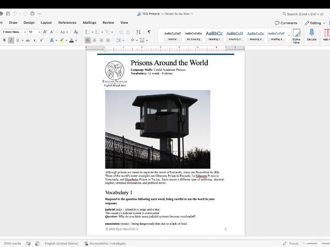 Prisons Around the World | CEFR B2–C1