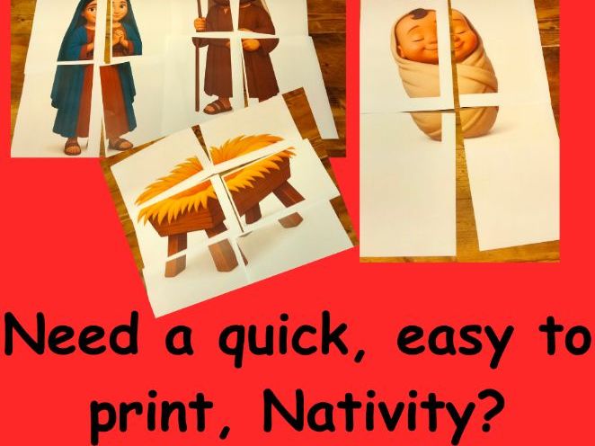 Christian Christmas Play Ready-Made Backdrop Nativity Display