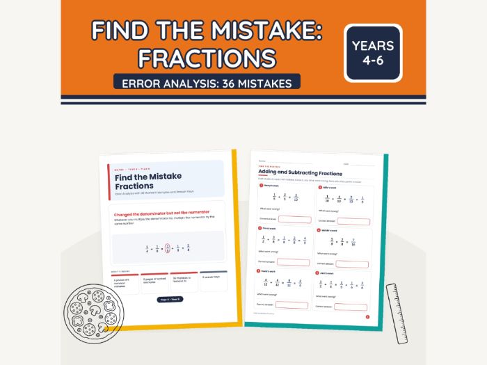 Find the Mistake: Fractions