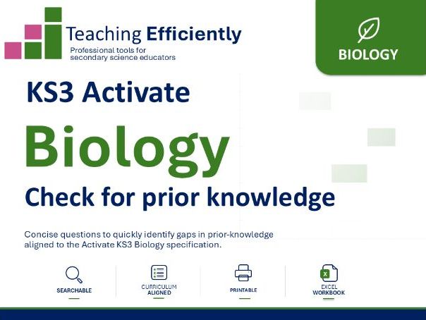 Check for prior knowledge KS3 Activate Biology