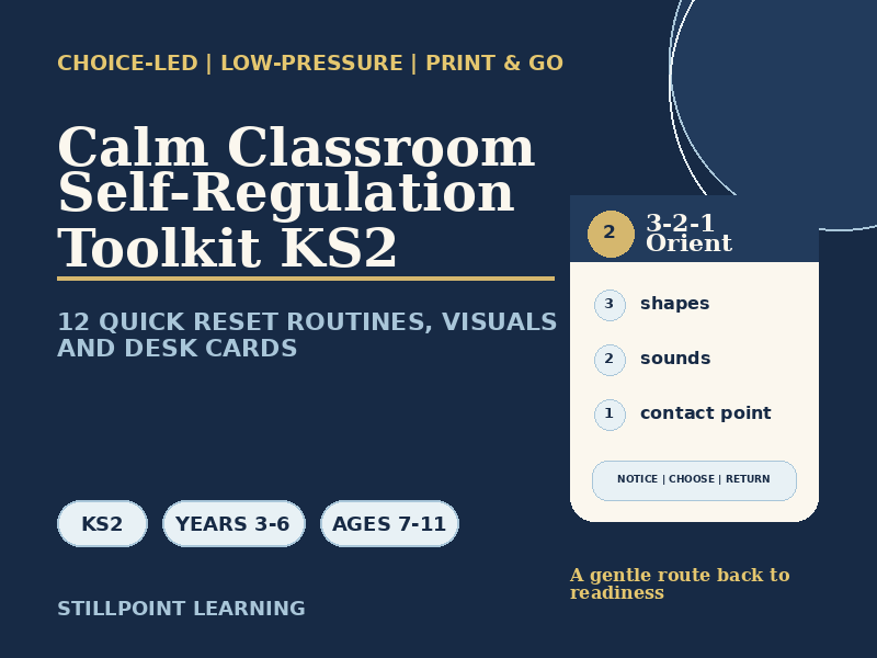 Self-Regulation Toolkit KS2 | Calm Classroom Reset Activities & Visuals