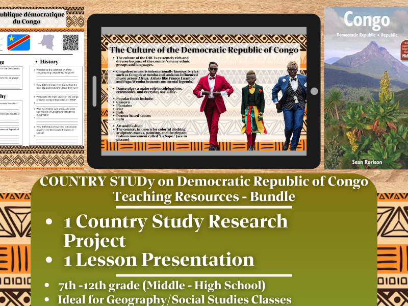 Country Study Teaching Resources - Democratic Republic of Congo - Bundle