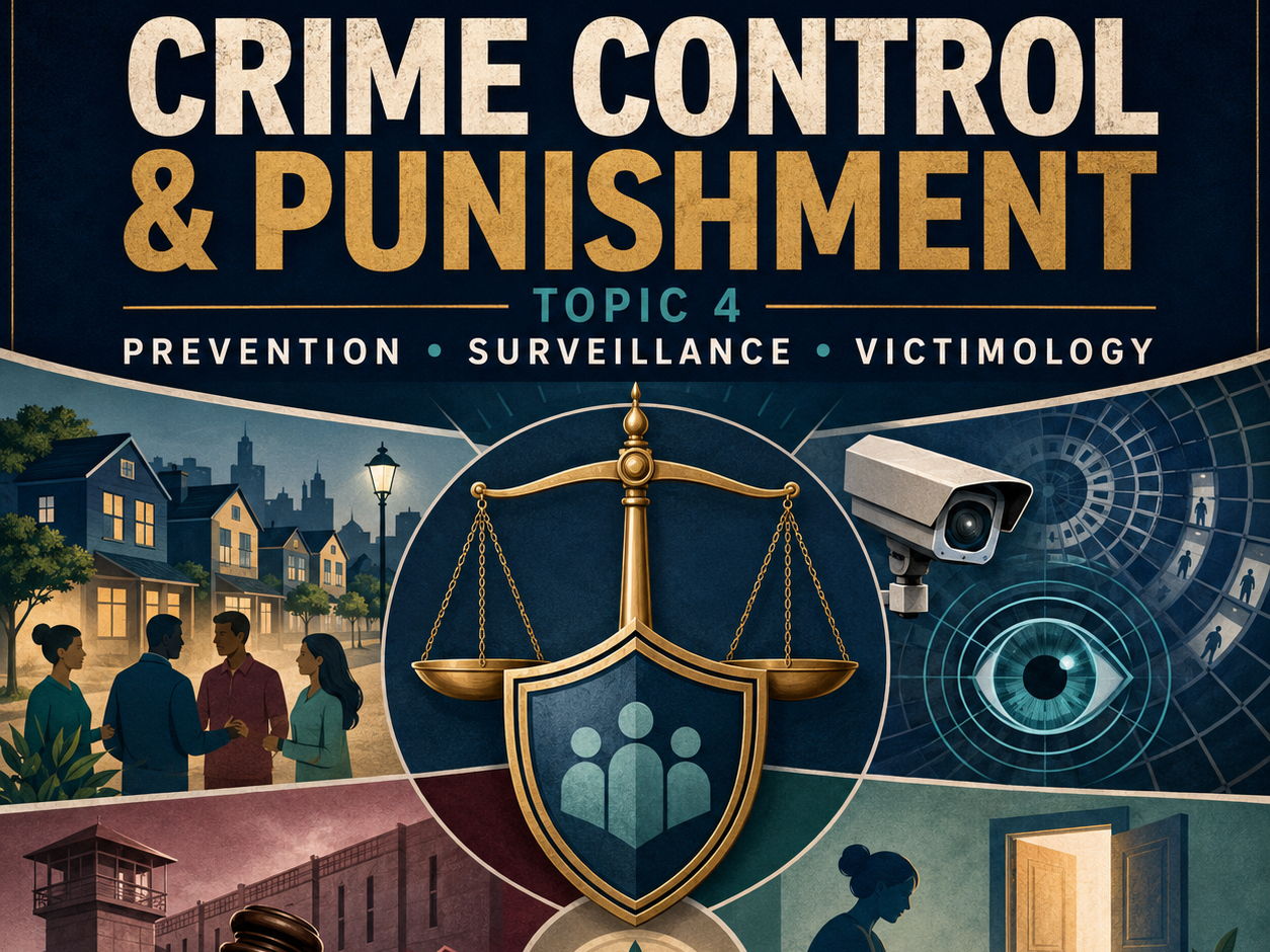 Crime and Deviance Topic 4: Crime control, surveillance, prevention and punishment