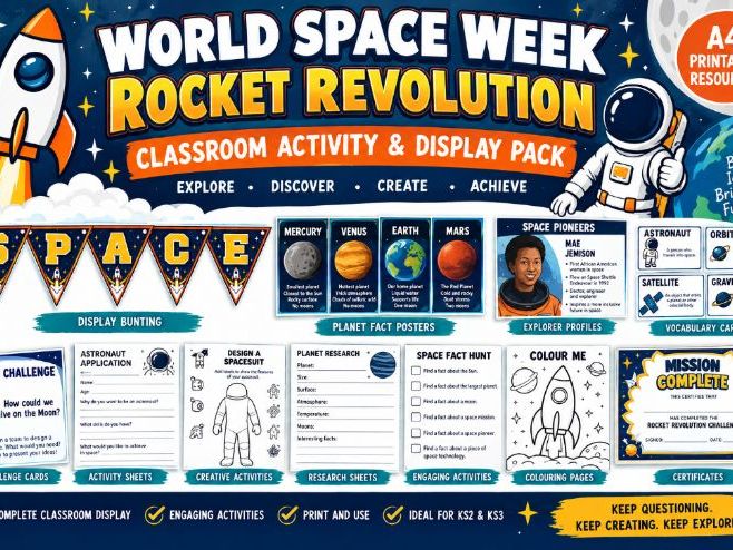 World Space Week Classroom Display Pack | Rocket Revolution