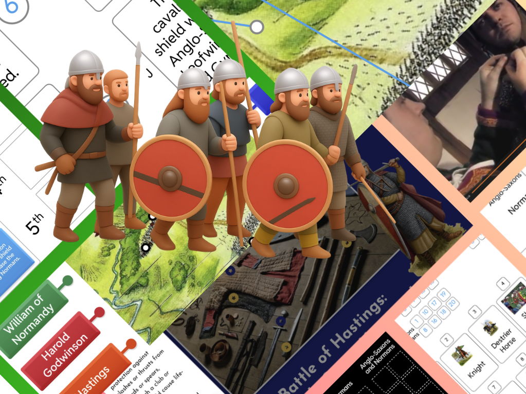 KS3/Common Entrance Medieval Realms - The Battle of Hastings Worksheets Bundle