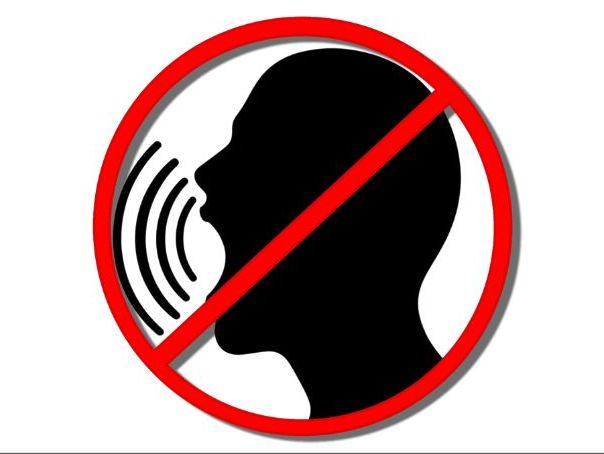 Silence / No Speaking Logo