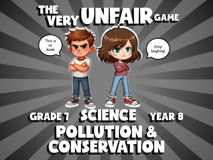 Pollution & Conservation VERY UNFAIR GAME | No-Prep Year 8 Science Review Activity