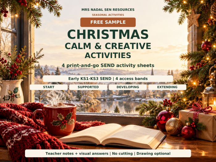 FREE Christmas Calm | 4 SEND Activities