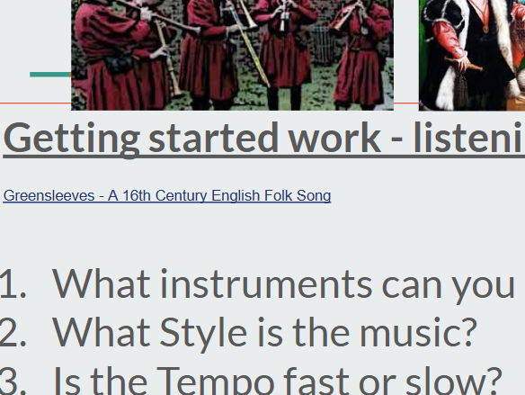 SEND Tudor music lesson 3
