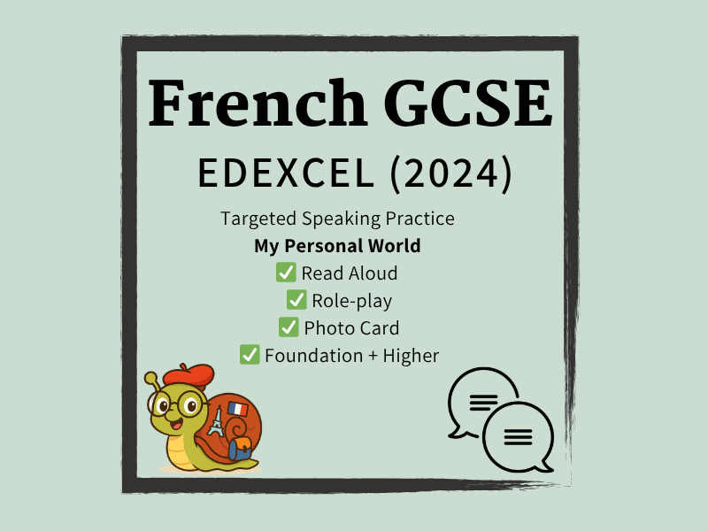 GCSE French Edexcel (2024) Speaking Revision Lesson – My Personal World
