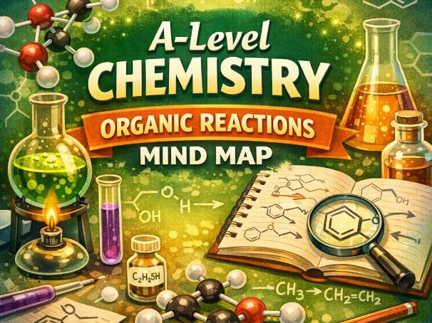CIE A level organic reactions mind map