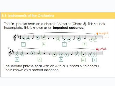 Year 8 Instruments of the Orchestra - Cadences | KS3 Music Lesson 3