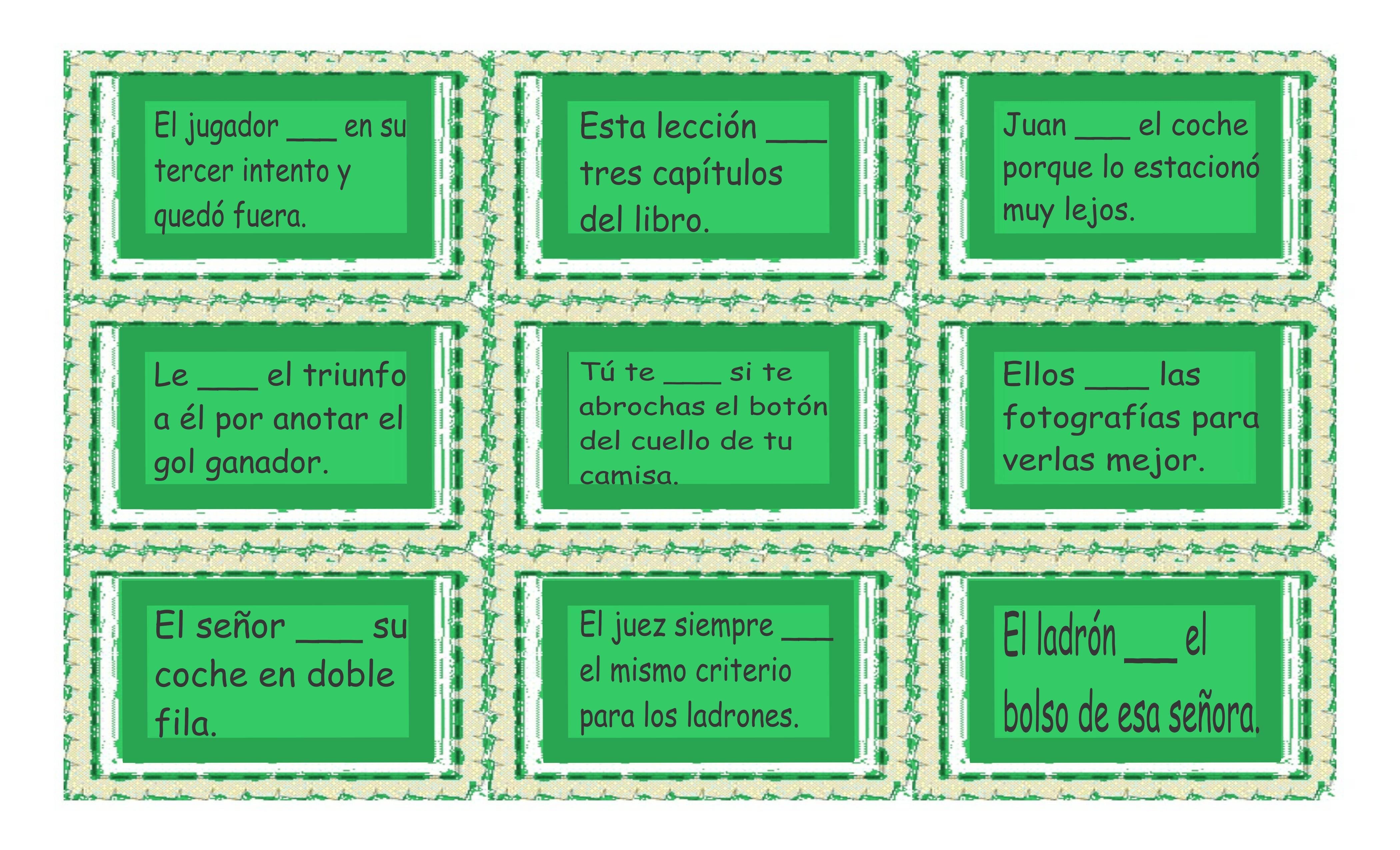 Verbs Ending in CAR 1 Spanish Card Game Teaching Resources