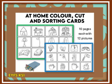 At Home Colour Cut and Sorting Cards