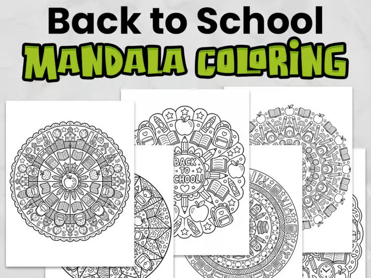 Back to School Mandala Colouring Pages | Primary First Week Activities | No-Prep Mindfulness
