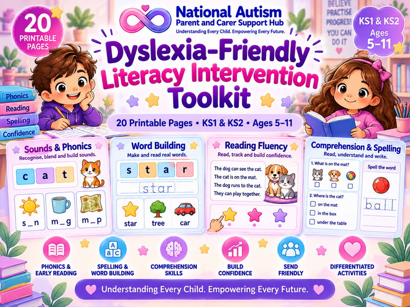 Dyslexia-Friendly Literacy Pack for KS1 & KS2