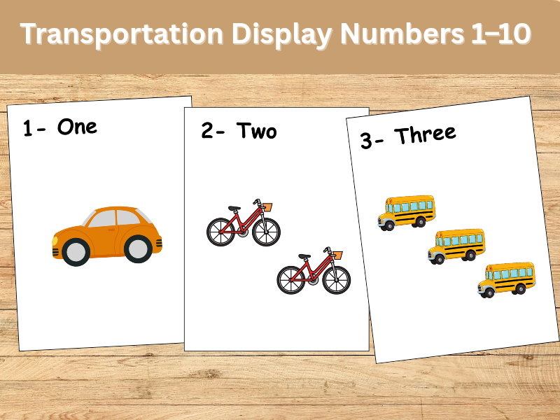 Transportation Display Numbers 1–10