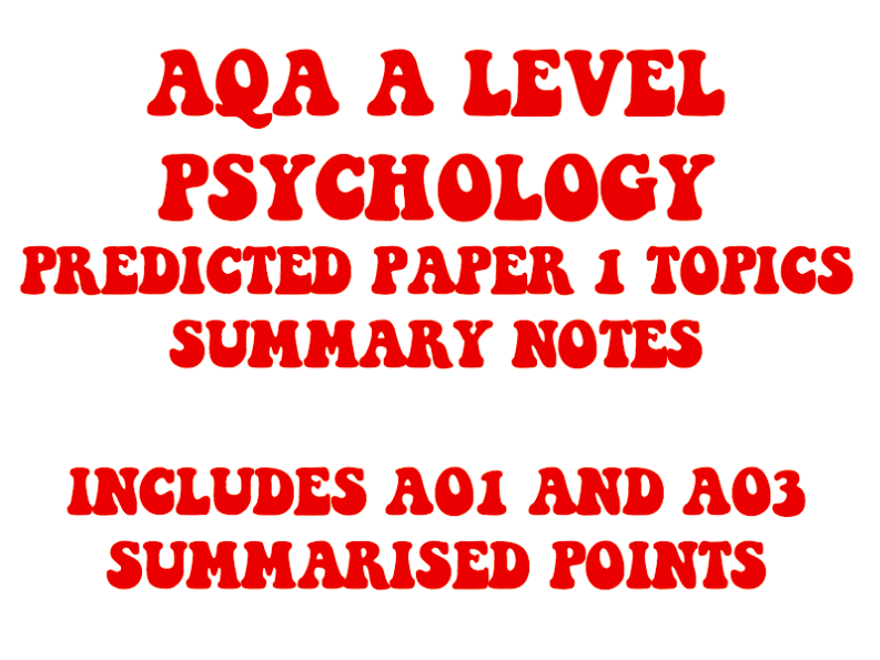 A level psychology paper 1 2019 predictions 04 image