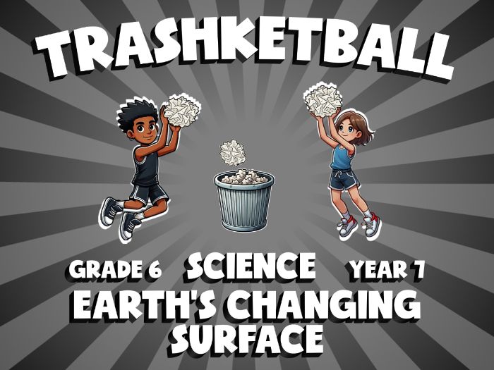 Earth's Changing Surface TRASHKETBALL Science Game | No-Prep Year 7 Review Activity