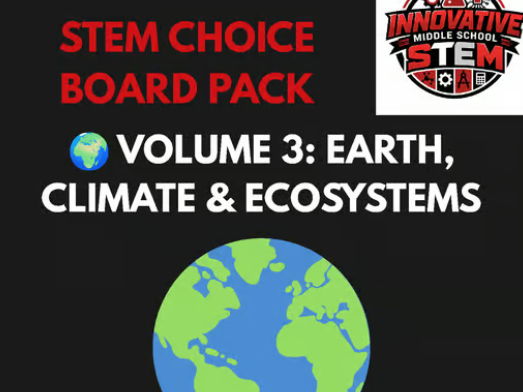 Earth & Climate STEM Choice Board Pack