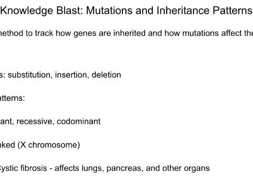 Revision: Knowledge blast prompts (International AS Edexcel Biology)