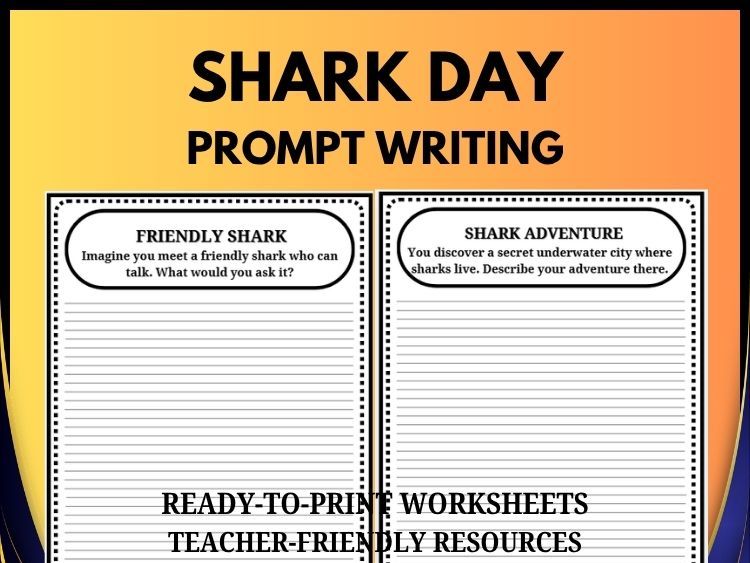 Shark Awareness Day Writing Prompts | 30 Shark-Themed Creative Writing Activities