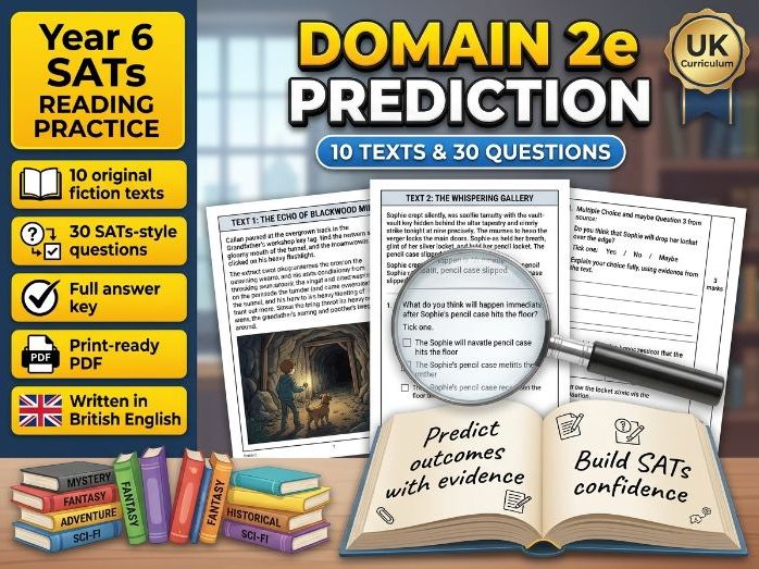 Year 6 Reading SATS Practice Domain 2e Prediction
