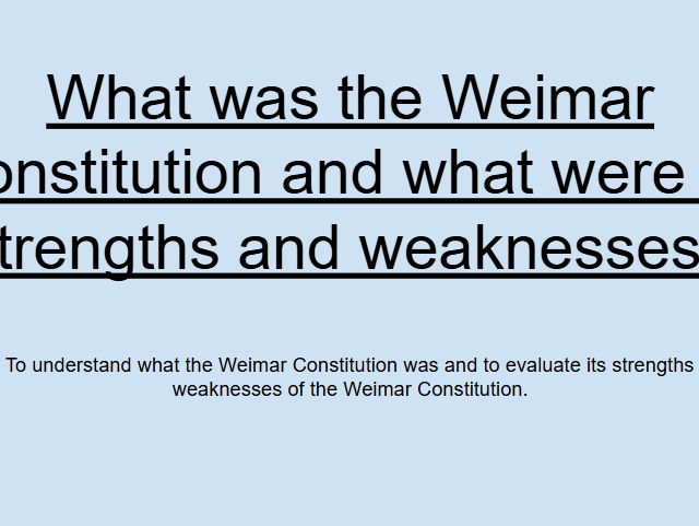 Edexcel iGCSE History - Germany: Rise of Dictatorship - L1: Germany in 1918