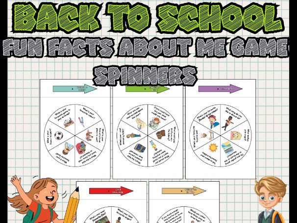 Back to School Icebreaker: Fun Facts About Me Spinners
