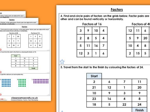 Multiples worksheet for grade 4 image