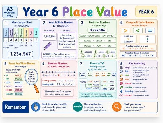 FREE Year 6 Place Value Working Wall