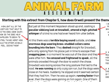 Animal Farm - KS3 Assessment Planning