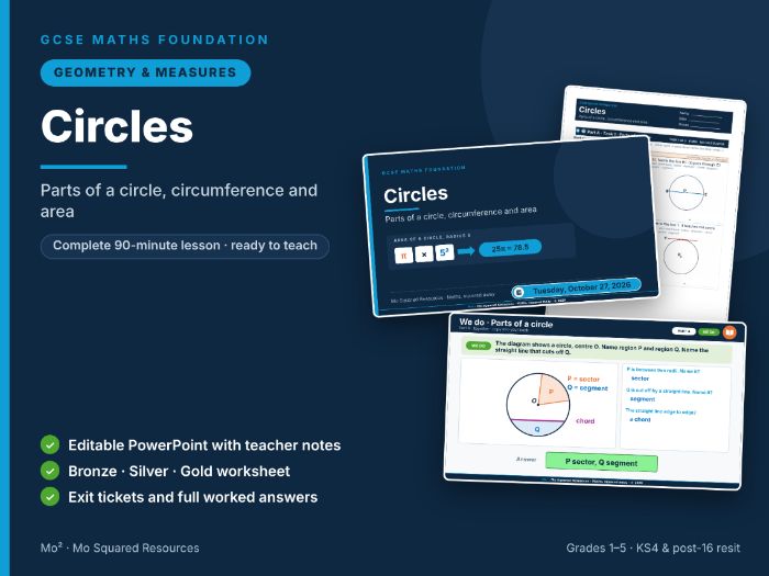 Circles – GCSE Maths Foundation Lesson