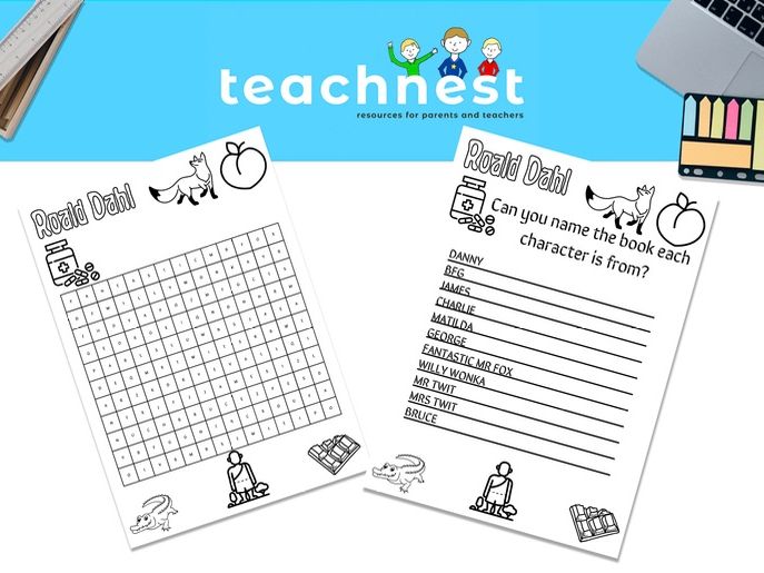 Roald Dahl Character Wordsearch