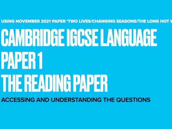 Cambrige IGCSE Paper 1 Breakdown (1)