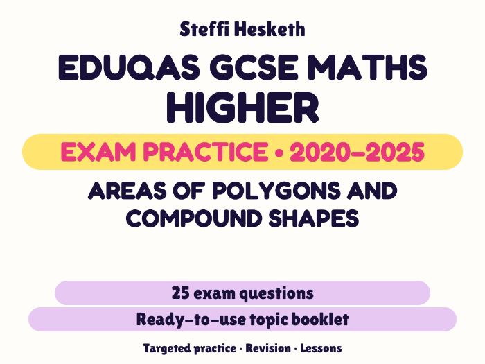 Eduqas GCSE Maths Higher: Areas of polygons and compound shapes Exam Questions | 2020-2025