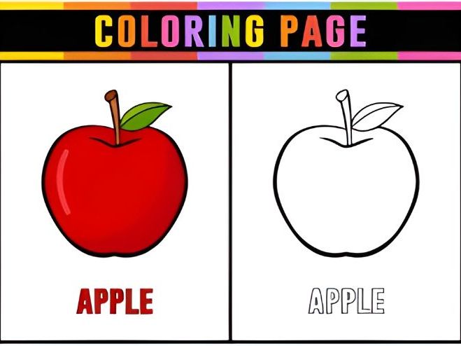 35 Apple Fruit Coloring Pages (PDF Printable) – Fun & Easy Apple Coloring Sheets for Kids