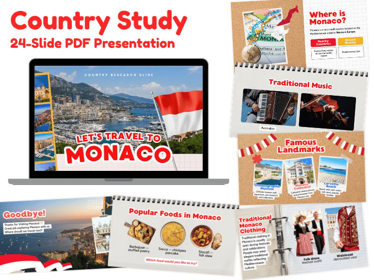 Monaco Country Study | Geography & Culture 24-Slide PDF Presentation