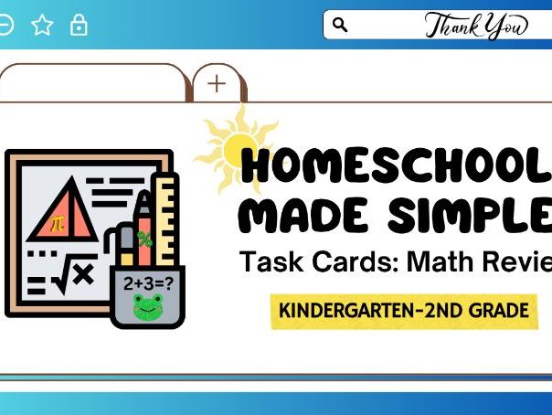 Task Cards | Math Review | Grades K-2nd