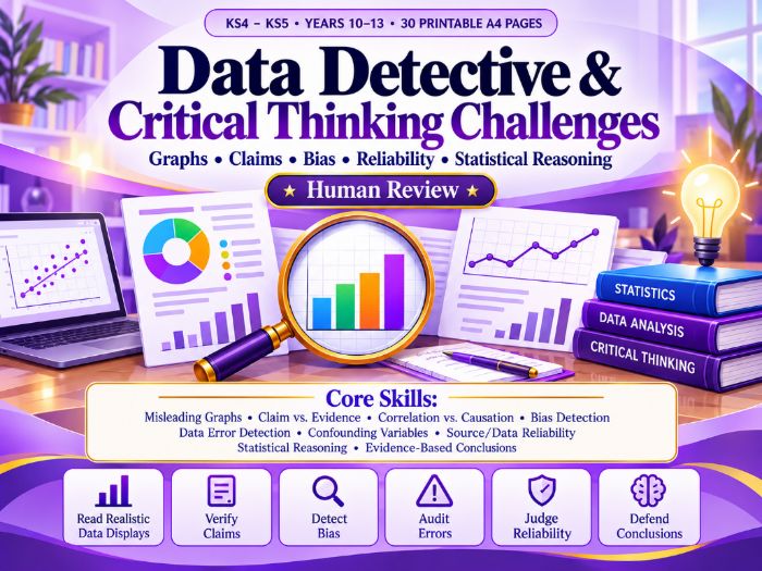 Data Detective & Critical Thinking Challenges KS4–KS5 Evidence & Problem Solving