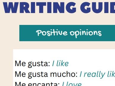 Spanish GCSE writing guide