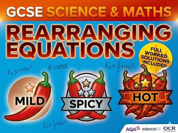 GCSE Science: Rearranging Equations Worksheet Part 2 (15 Questions + Exam Challenge) - Higher Tier