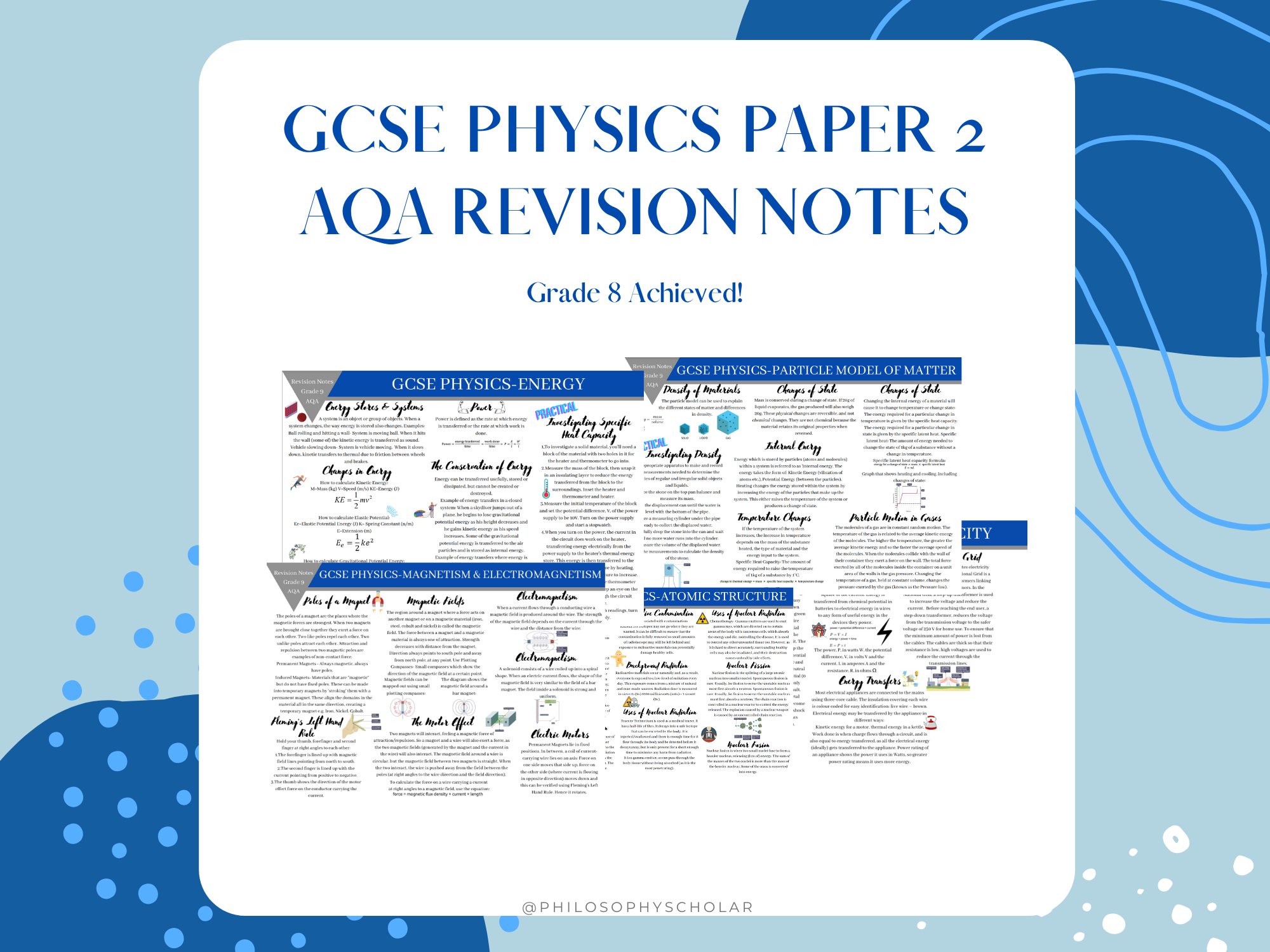 GCSE PHYSICS AQA PAPER 2 REVISION NOTES Teaching Resources GCSE PHYSICS AQA PAPER 2 REVISION NOTES Teaching Resources