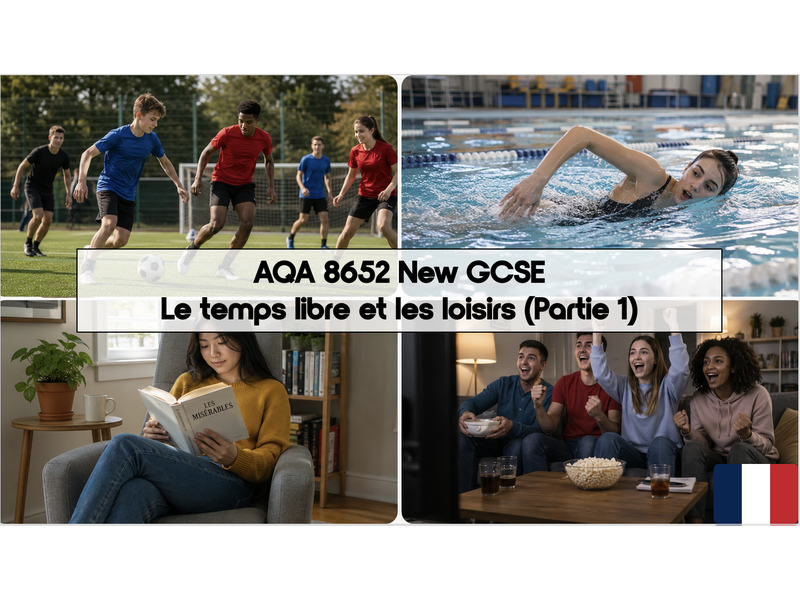 GCSE FRENCH: AQA 8652 New GCSE - Le temps libre et les loisirs (PART 1) - AQA New SPEC